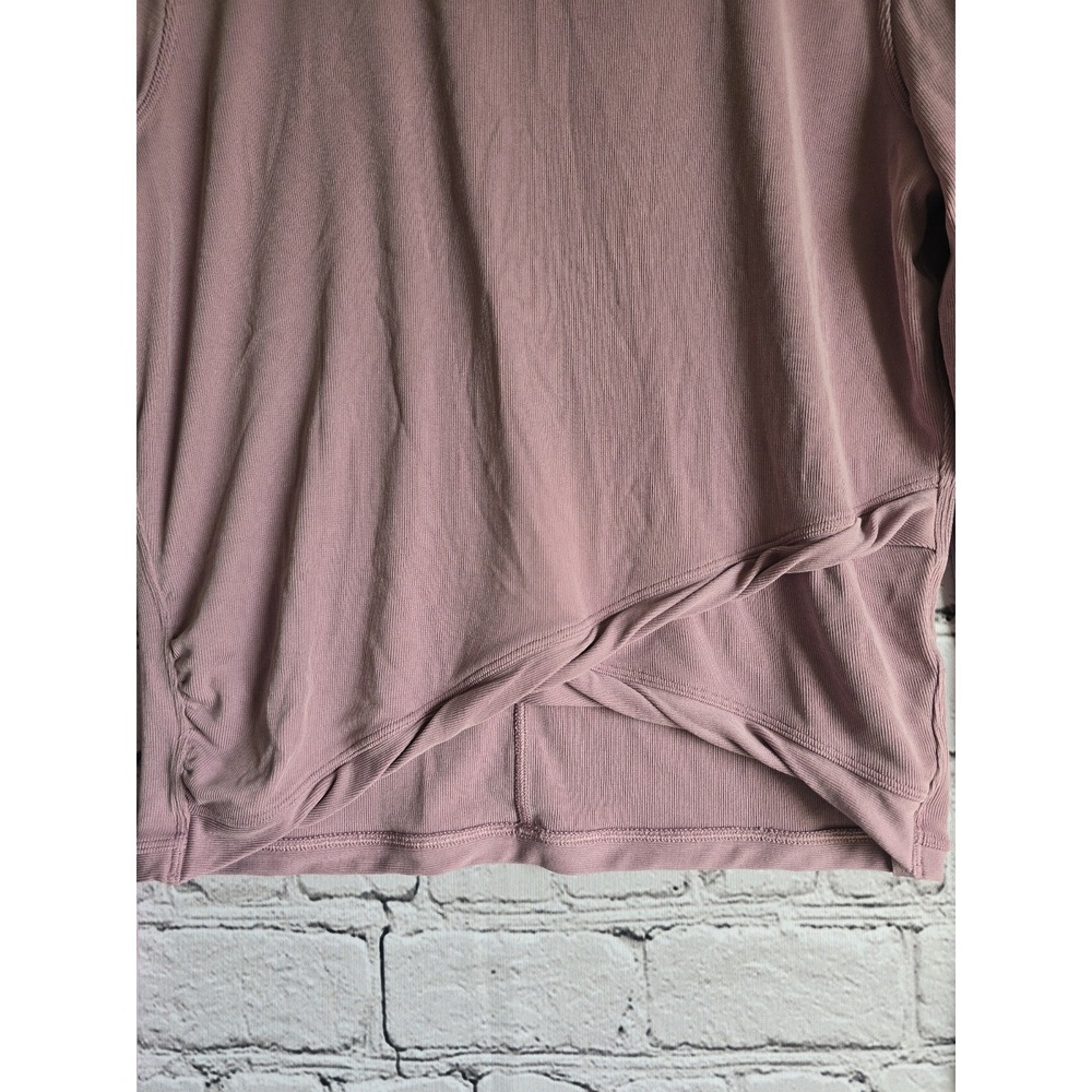 Lululemon Do the Twist Long Sleeve Shirt Pink Taupe Sweat Wicking Size Small? - Picture 3 of 9